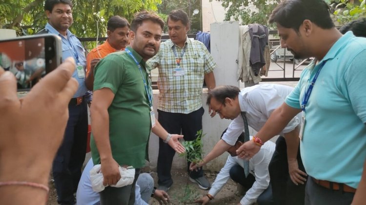 विश्व पर्यावरण दिवस: मेडिकल कॉलेज परिसर में अधीक्षक, डीन ने लगाए पौधे